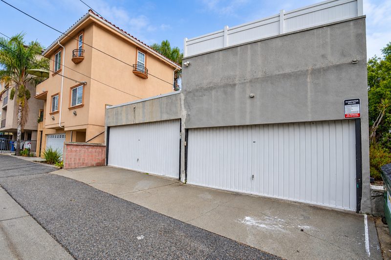 Garages along the alley