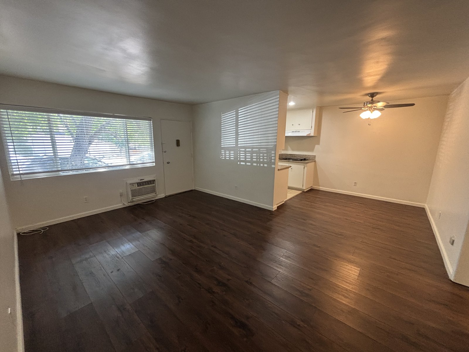 Unit C living and dining room, original unaltered photo